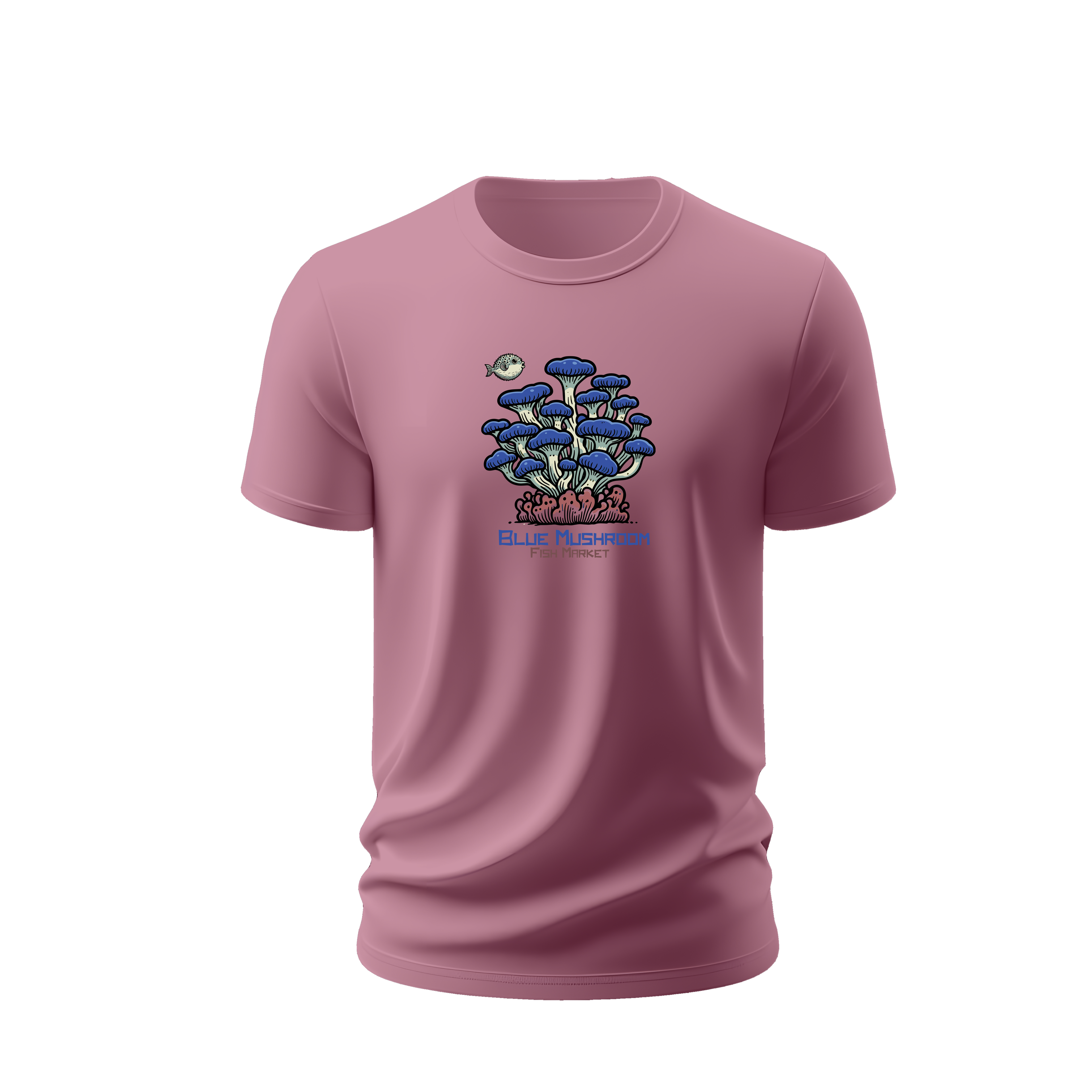 Blue Mushroom — Fish Market Collection tee